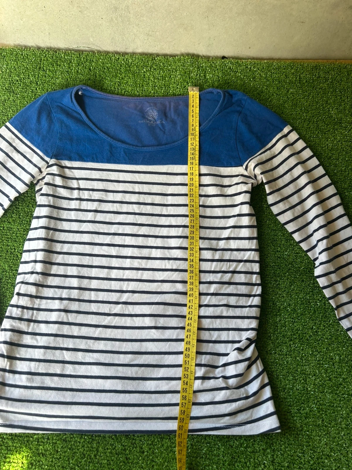 Blusa de manga larga azul marino blanco Calin Kalin – photo 7